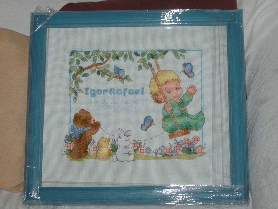 Trabalhos em ponto cruz por encomenda