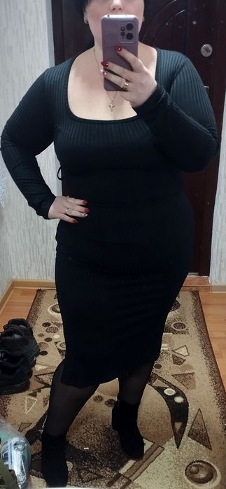 Продам плаття платье в рубчик 54-56р