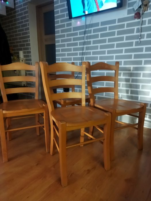 Krzesła 6 szt. z drewna bukowego