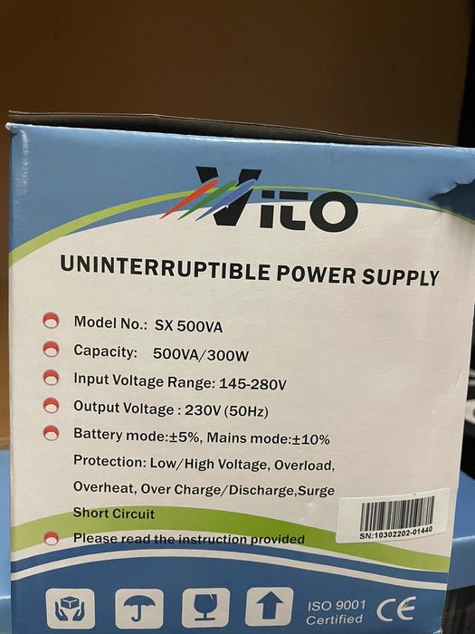 Інвертор (Инвертор) ЧИСТА СИНУСОЇДА Блок живлення котла VITO SX500VA