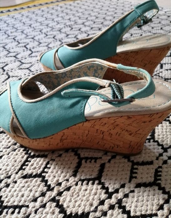 Blue Platform Sandals