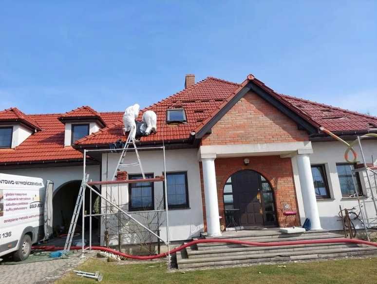 Ocieplanie poddaszy, wykończenia, gładzie maszynowe, malowanie