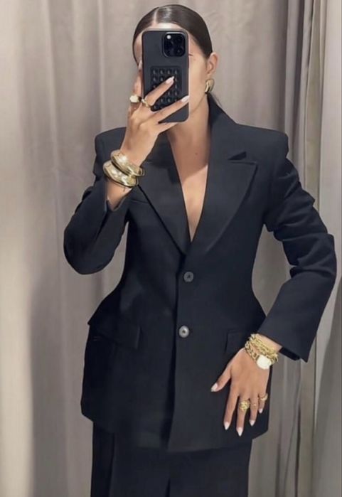 Силуетний жакет zara притал блейзер пиджак зара ART.:3736/263/800 s m