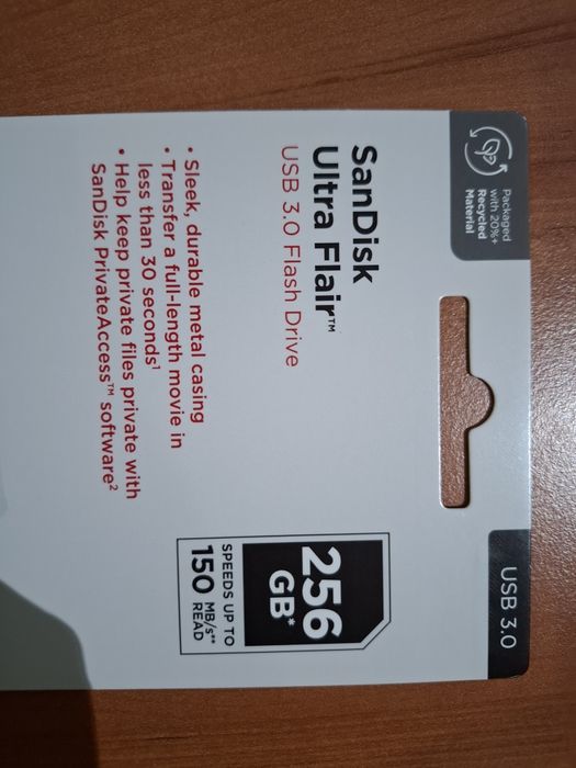 SanDisk Pen memória USB 3.0 flash drive  [256 GB]  NOVO - ENVIO GRÁTIS