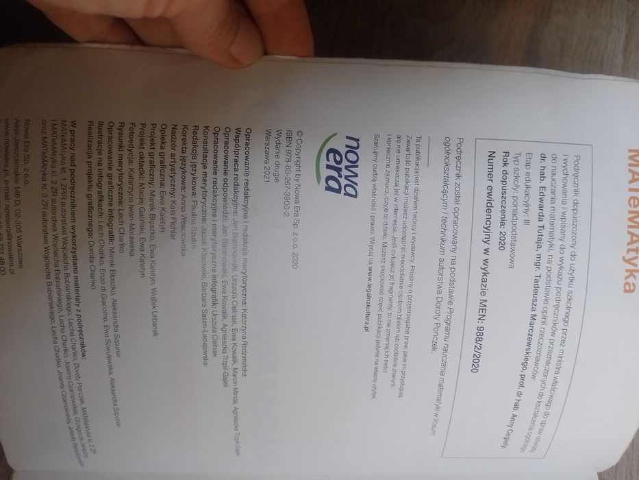 Matematyka 2 zakres rozszerzony
