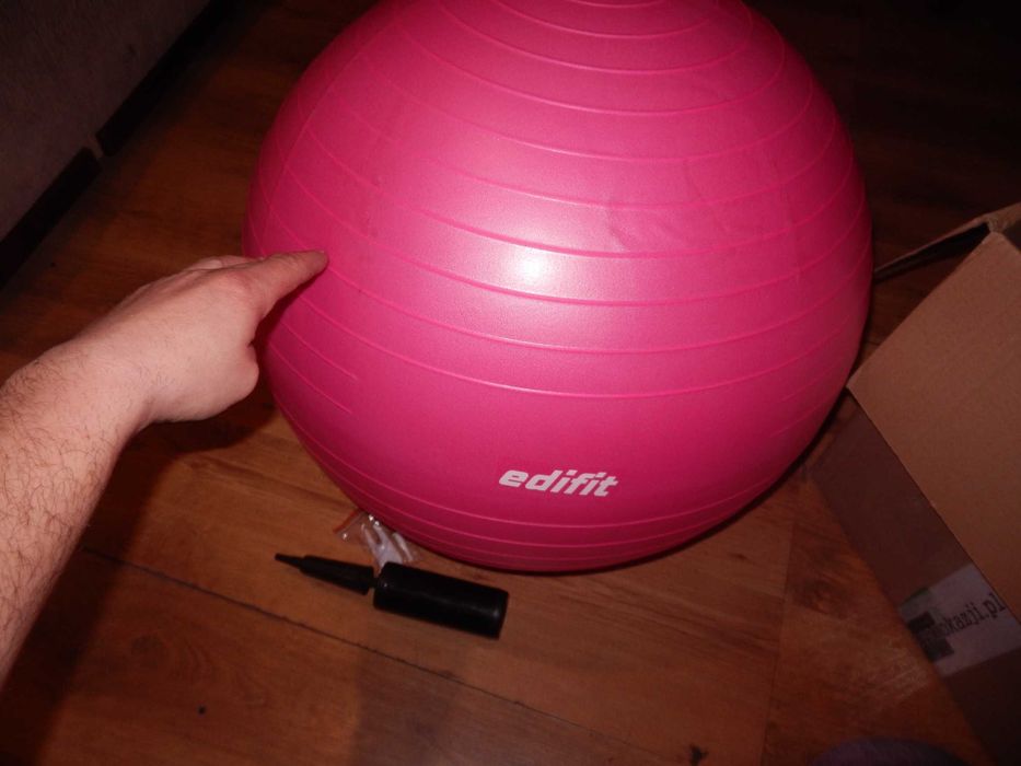 Wyprzedaż->L6868 Edifit 55 cm piłka gimnastyczna różowa