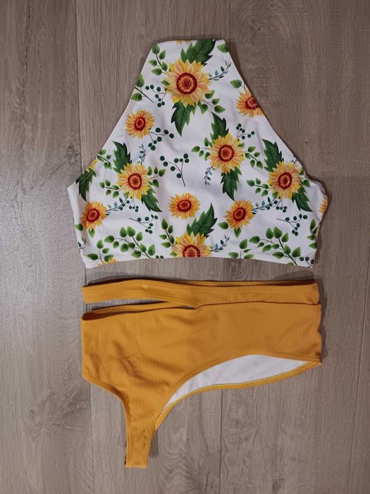 Biquini flores amarelo