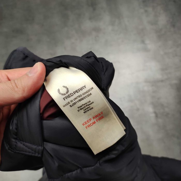 MĘSKA Kurtka PREMIUM Ocieplona Elegancka Bomber Fred Perry Logo Haft