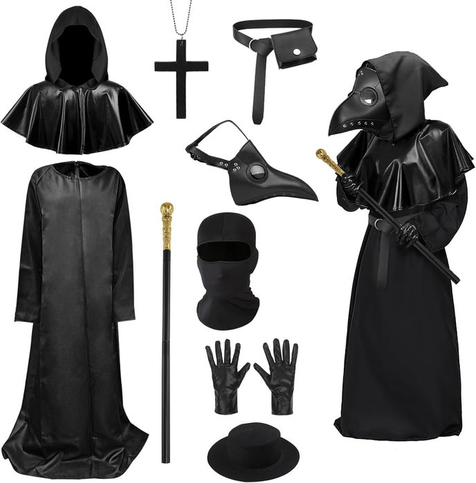 Strój Lekarza Zarazy Plaga Z Maską I Akcesoriami Rozmiar Xl