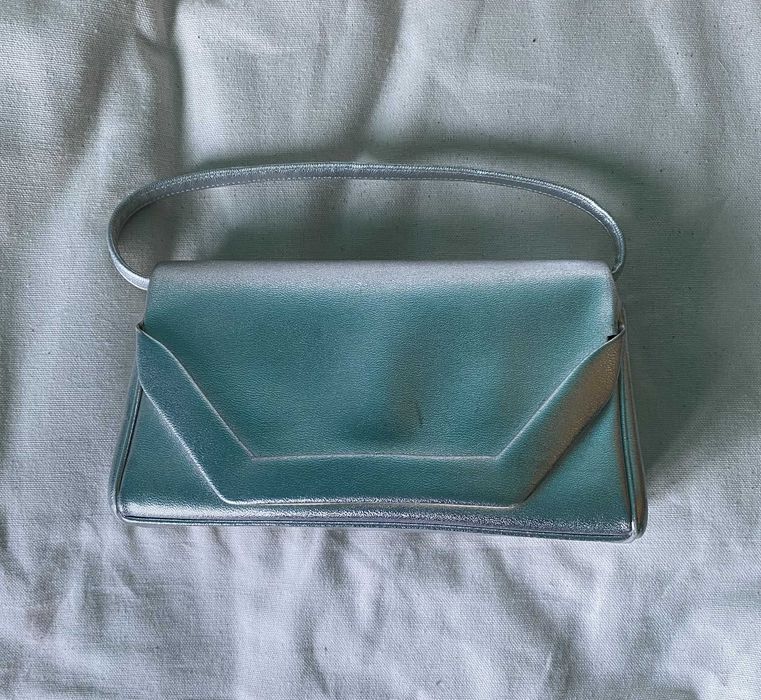 Torebka vintage unikat Sylvia’s King Highway srebrna kopertówka