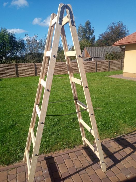 Деревянная двохстороння стремянка-ходуля,ходулі малярні для рештування
