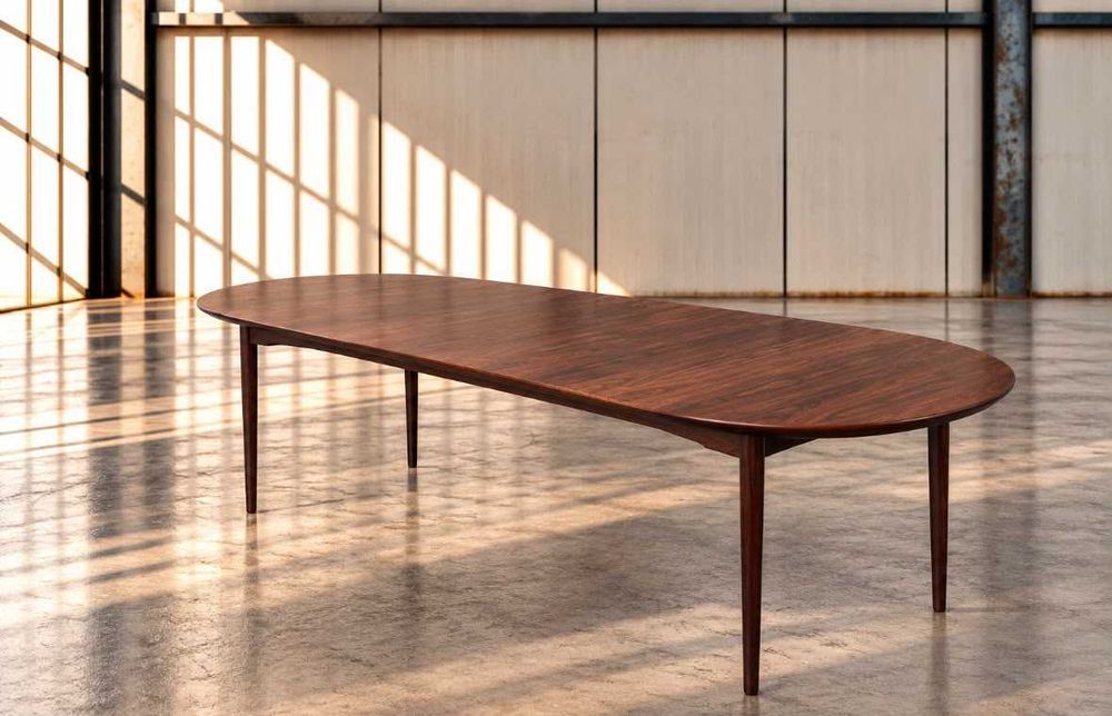 Mesa oval em pau santo