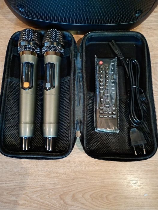 Блютуз караоке акустика Temeisheng-56(SD,USB,FM) пультДУ,2микрофона