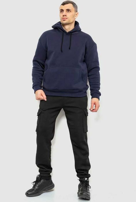 Худи мужской на флисе однотонный разных цветов