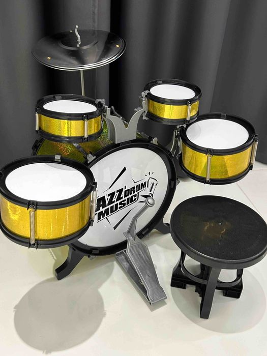 Барабанна установка 5 барабанів палички та стілець (5888) Розд/Дроп