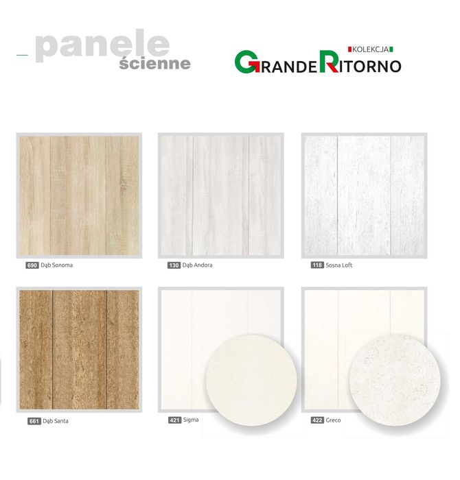 Boazeria, panele ścienne KOSPAN GRANDE RITORNO Białe i inne wyprzedaż