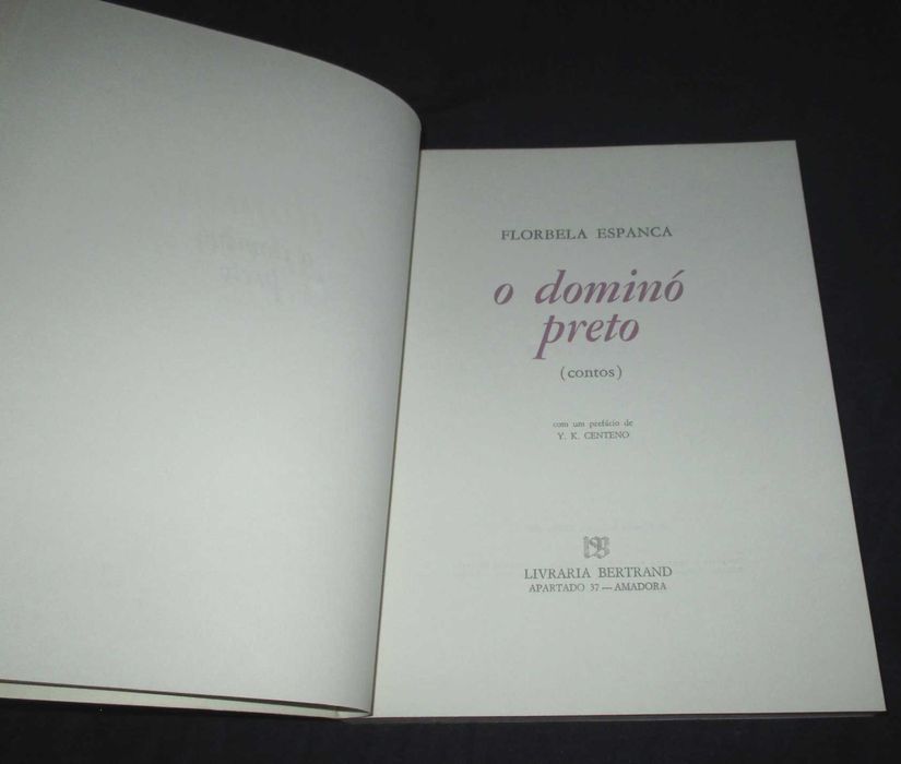 Livro O Dominó Preto Contos Florbela Espanca 1982