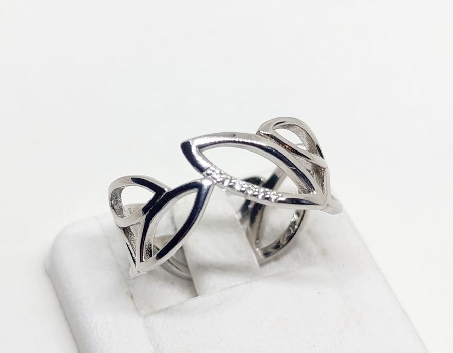 Pierścionek, obrączka srebrna rozm 18