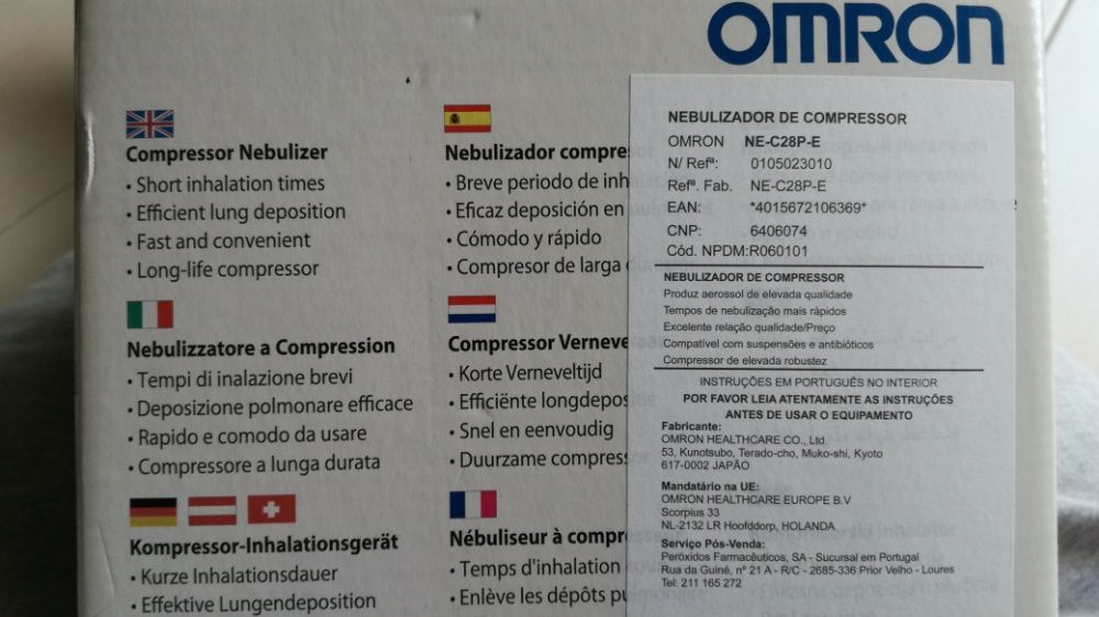 OMRON NE-C28P -  Nebulizador de Compressor