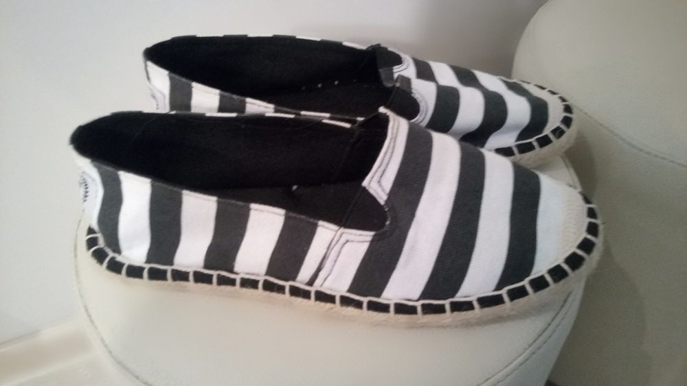 Espadryle Diverse biało czarne r.38