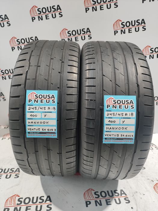 2 pneus 70% de piso 245-45R18 hankook - Oferta dos portes