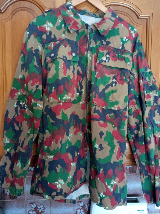 Casaco militar camuflado TAZ83 Alpenflage Exército Suíço M83