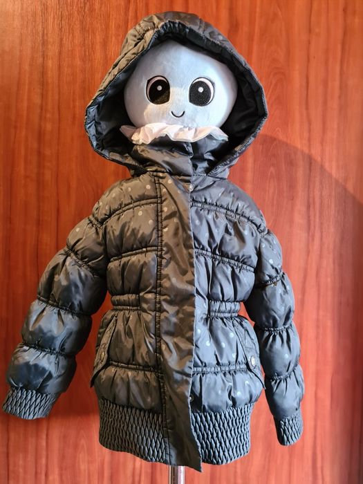 Granatowa kurtka Reserved 98 104 taliowana jesień/wiosna kaptur