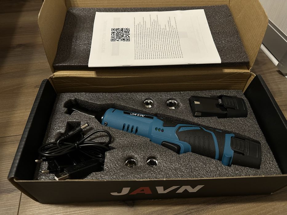 Кутовий гайковерт 3/8” 45Нм 12V, акумуляторна тріскачка