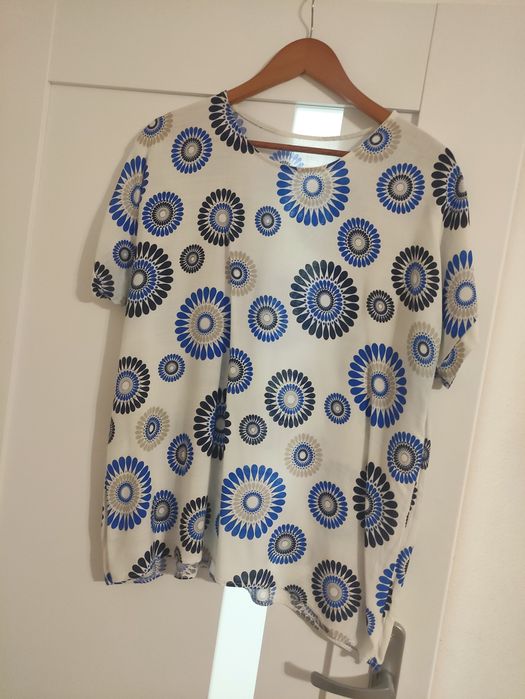 Bluzko-koszulka bawełniano-lniana XXL