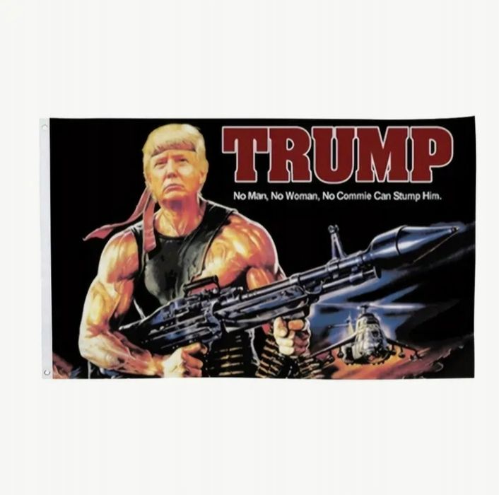 Flaga Donald Trump Rambo Ameryka Make America Great Again 60 x 90cm