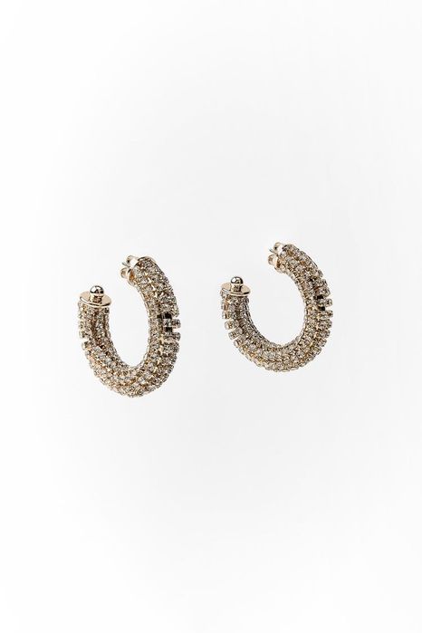 Сережки-кільця зі стразами ZARA