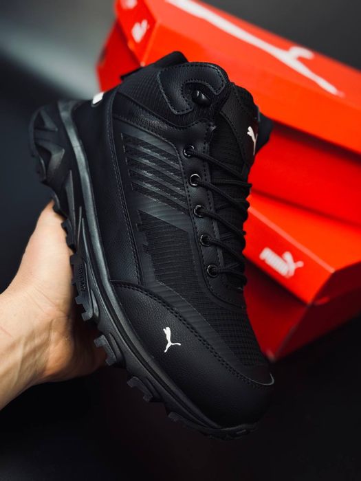 Зимние кросовки puma чоловічі теплі кросівки пума кожание кросовки