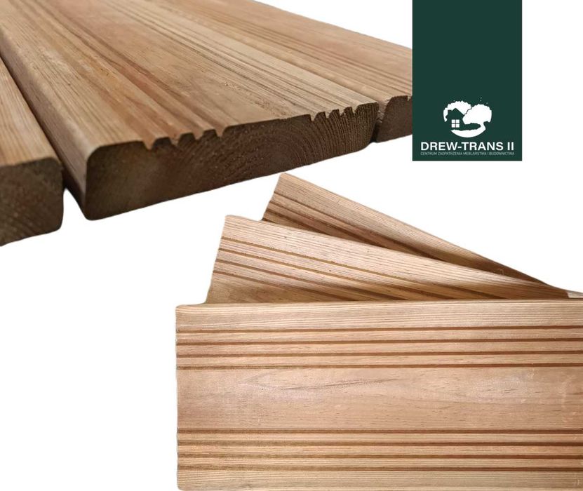 Deska tarasowa naturalna 27x145 deski tarasowe drewniane impregnowane