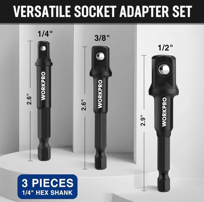 Набір ударних адаптерів WORKPRO (Impact Socket Adapter Set)