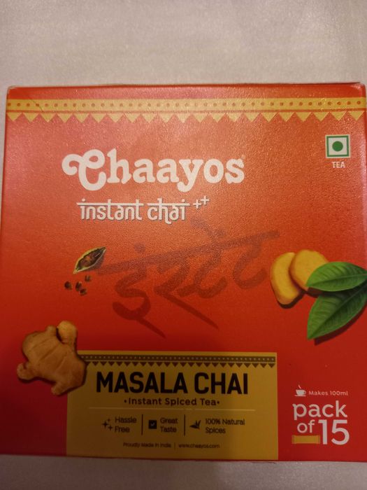 Chaayos Masala Chai Instant - 15 Saszetek po 14g = 210g, Orginał z Indii - DARMOWA WYSYŁKA