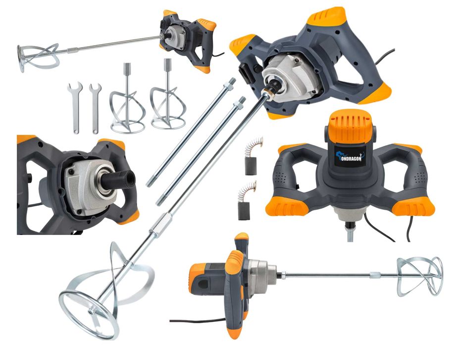 Profesjonalne Mieszadło Elektryczne Do Kleju Betonu Farb x2 Mieszalnik