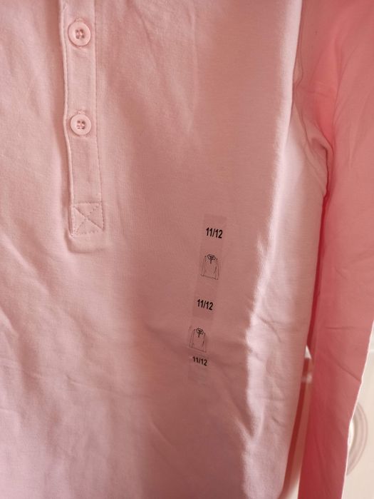 Camisola de Gola Zippy Rosa com manga princesa– Nova