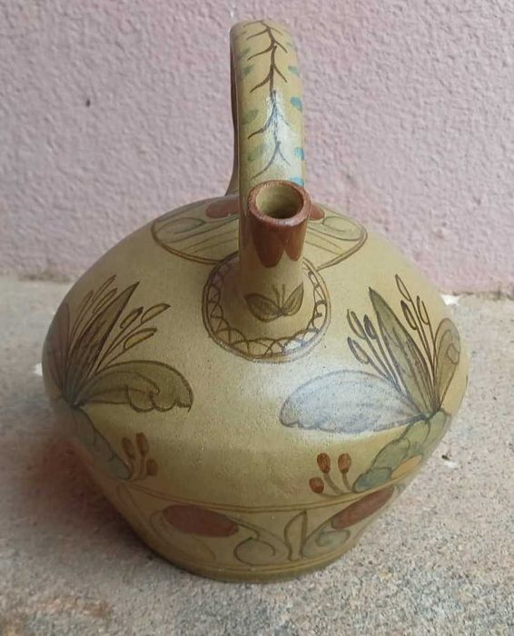 Bilha para água, com 2 bocas, cerâmica decorativa