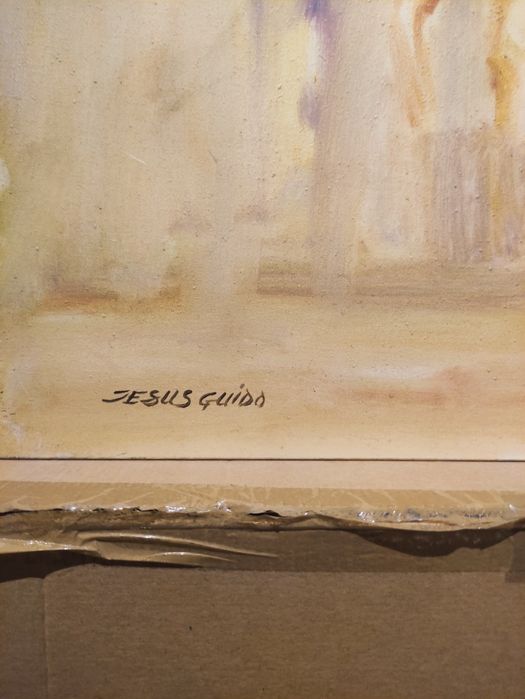 Jesus Guido - pintura a óleo sobre tela aplicada em platex