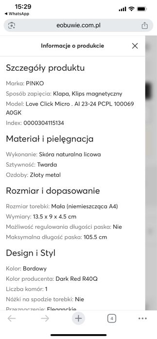 Torebka damska Pinko, nowa