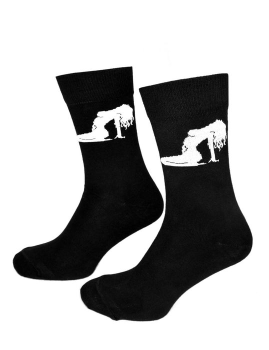 Носки байкерские с черепом и девушкой