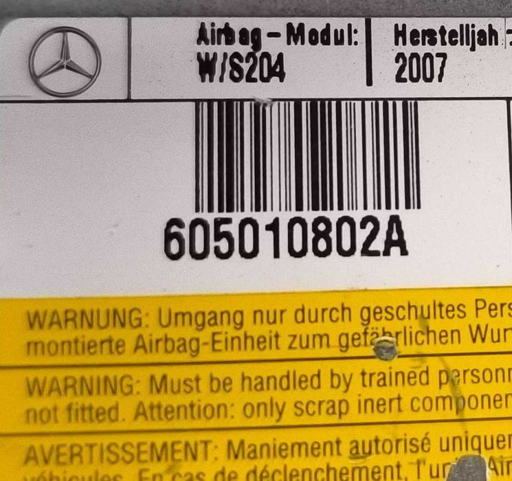Airbag Banco Direito MERCEDES-BENZ C-CLASS T-Model (S204) ano 2007