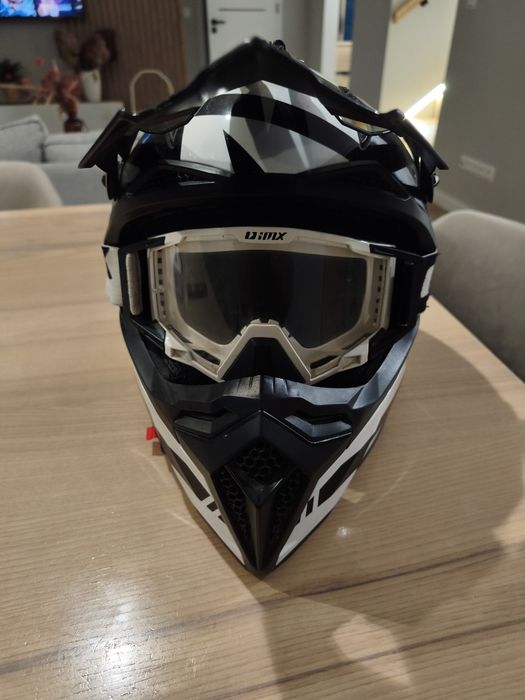 Kask motocyklowy cross enduro + gogle renomowanej firmy IMX rozmiar M