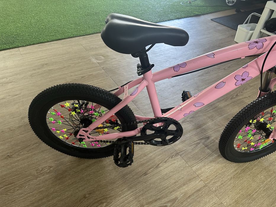 Bicicleta criança roda 18 rosa nova menina
