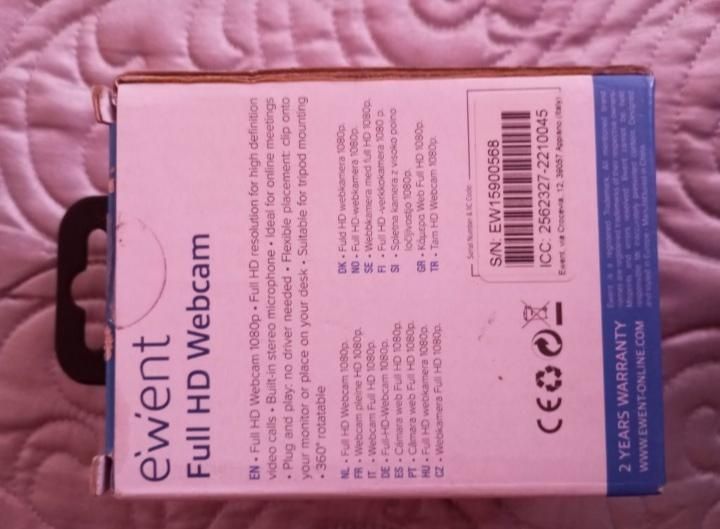 Webcam Ewent Full HD 1080p - Nova