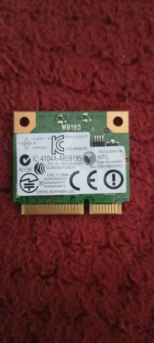 Wi-Fi додаток Atheros AR5B195 для ноутбука