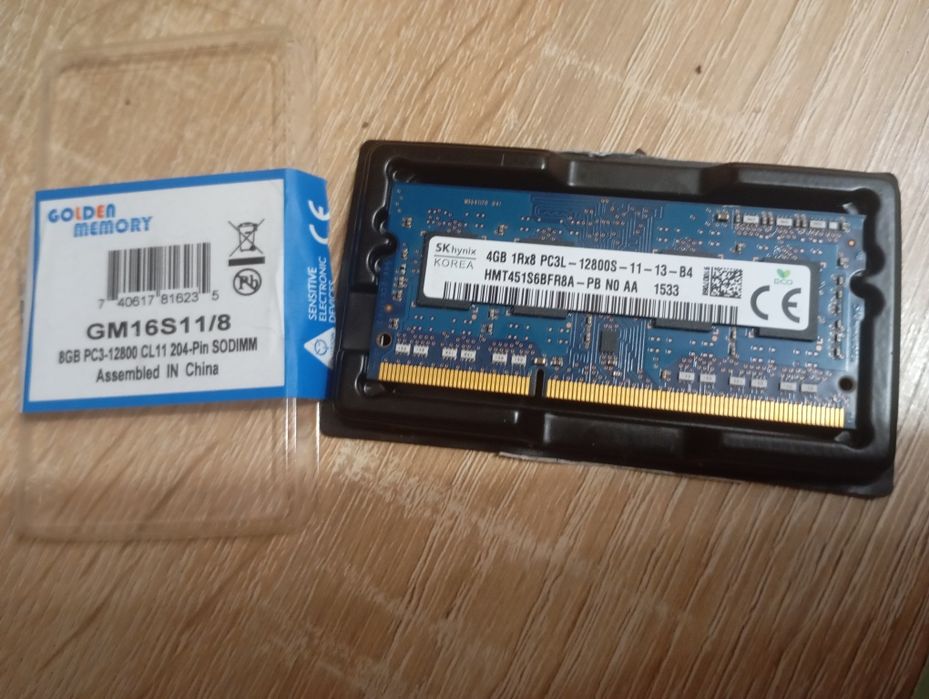 Оперативна пам'ять для ноутбука Hynix 4Гб. DDR3L-1600МГц PC3L-12800s
