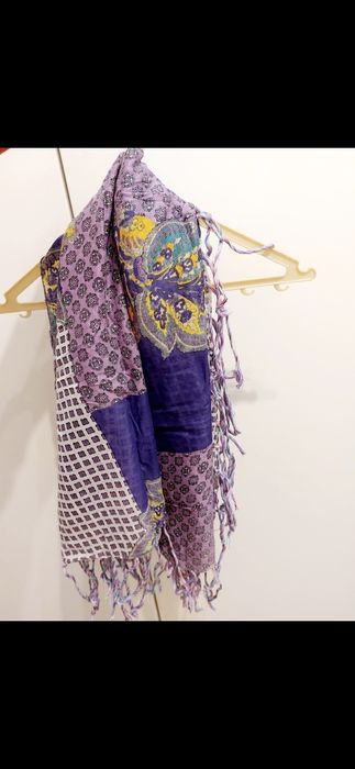 Lenço/ bandana com padrões roxo