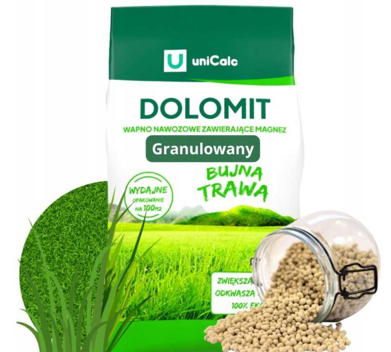 NAWÓZ DOLOMITOWY WAPNO z magnezem do trawy i warzyw 25KG 100m2 dolomit