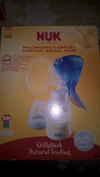 Bomba Manual Tira Leite NUK Comfort + protetores de mamilo MEDELA